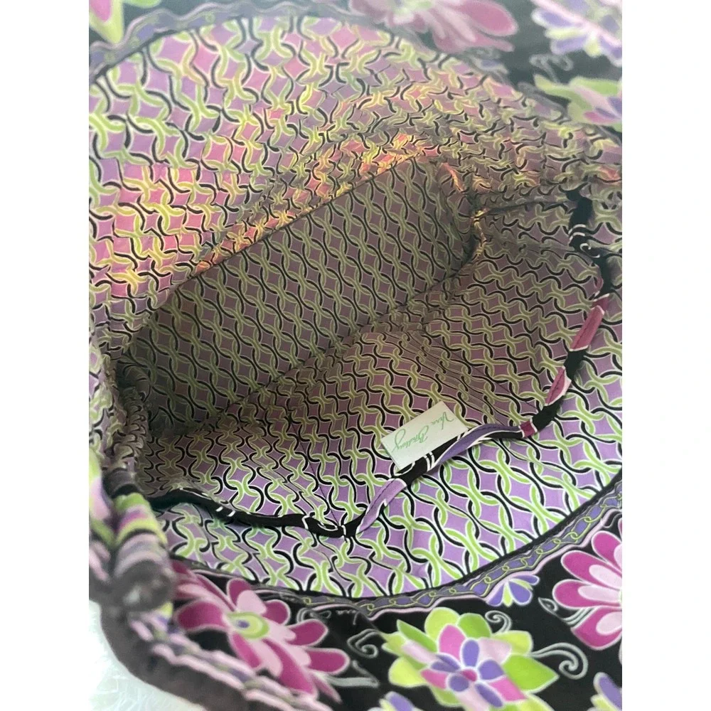 Vera Bradley RETIRED PURPLE PUNCH Quilted Tote Bag and Matching Wallet Set